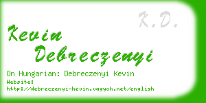 kevin debreczenyi business card